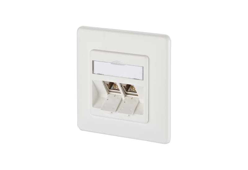 METZ CONNECT - E-DATmodul Datendose Kat.6A 2xRJ45 UP RAL9010
