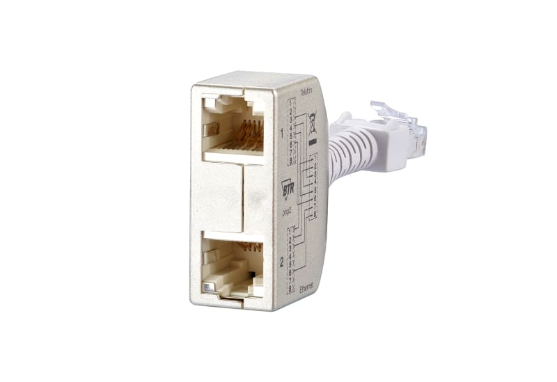 METZ CONNECT - Cable Sharing Adapter geschirmt Tel/Ethern. PNP2 VE=2Stk