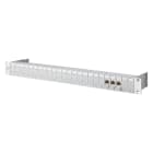METZ CONNECT - E-DATmodul Patchpanel 19'' Kat.6A 24xRJ45 1HE lichtgrau