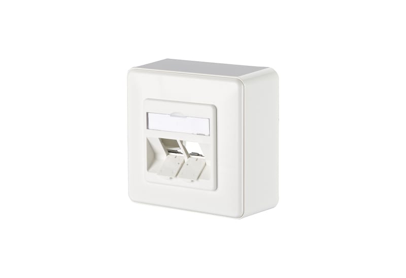 METZ CONNECT - E-DAT Dose 2fach modul 8/8(8) AP leer RAL9010