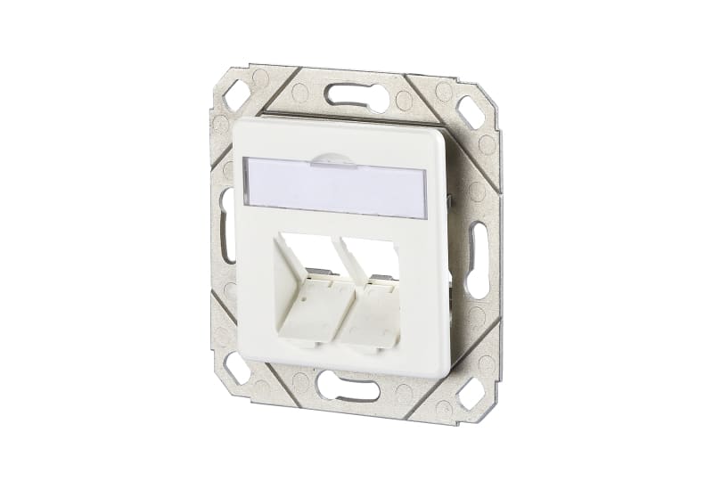 METZ CONNECT - E-DAT Modul Anschlussdose 2-fach UPk leer RAL9010 rws