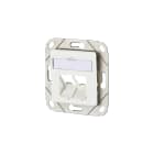 METZ CONNECT - E-DAT Modul Anschlussdose 2-fach UPk leer RAL9010 rws