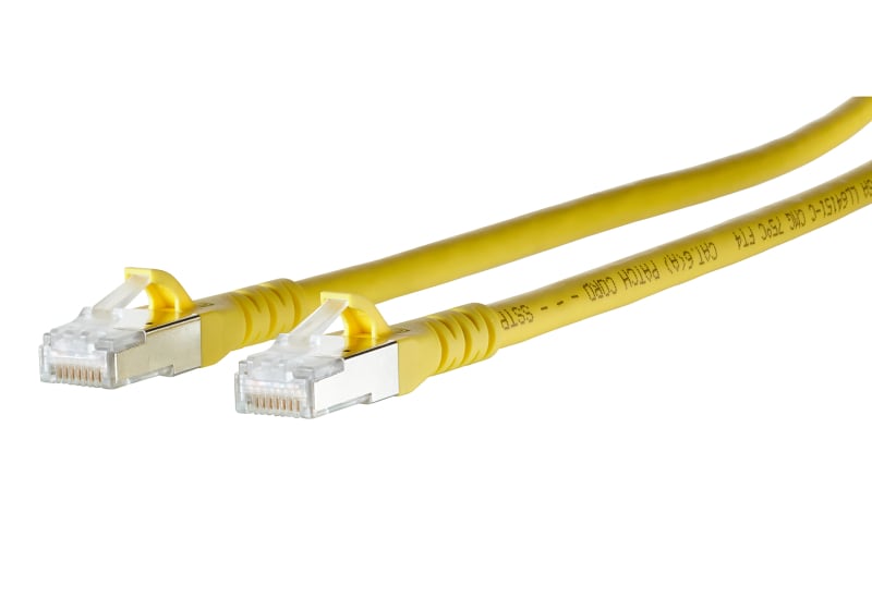 METZ CONNECT - Patchkabel Kat.6A S/FTP halogenfrei LSHF(LSOH) 2,0m gelb