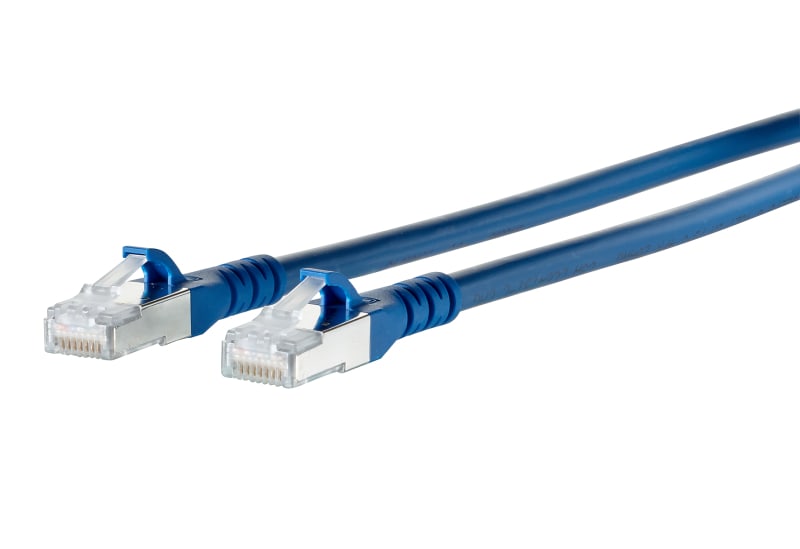 METZ CONNECT - Patchkabel Kat.6A S/FTP halogenfrei LSHF(LSOH) 10,0m blau