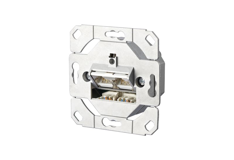 METZ CONNECT - Datendose Kat.6A 2xRJ45 UP0 LSA+ ohne Abdeckung