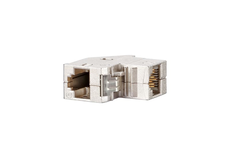METZ CONNECT - E-DATmodul Kat.6 Kupplung RJ45 Buchse/Buchse 90°
