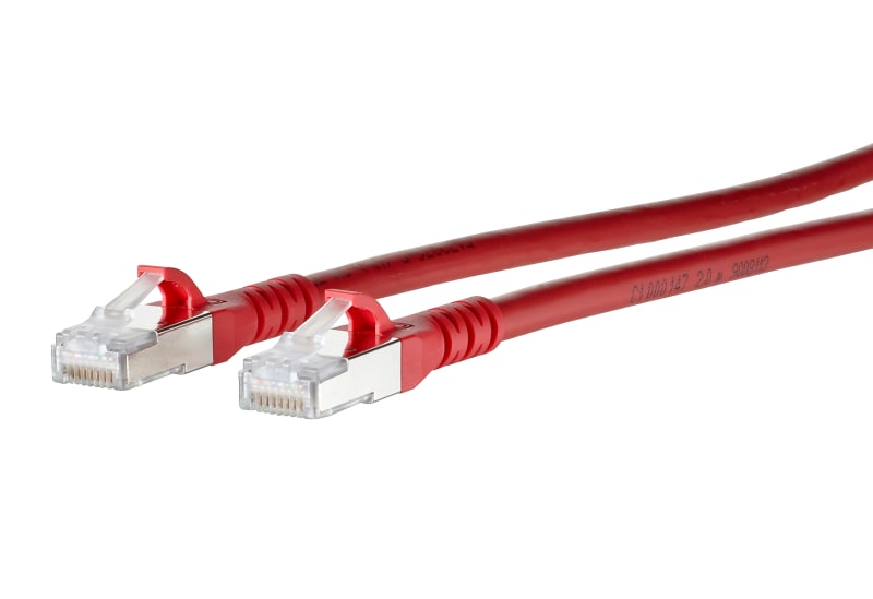 METZ CONNECT - Patchkabel Kat.6A S/FTP halogenfrei LSHF(LSOH) 0,3m rot