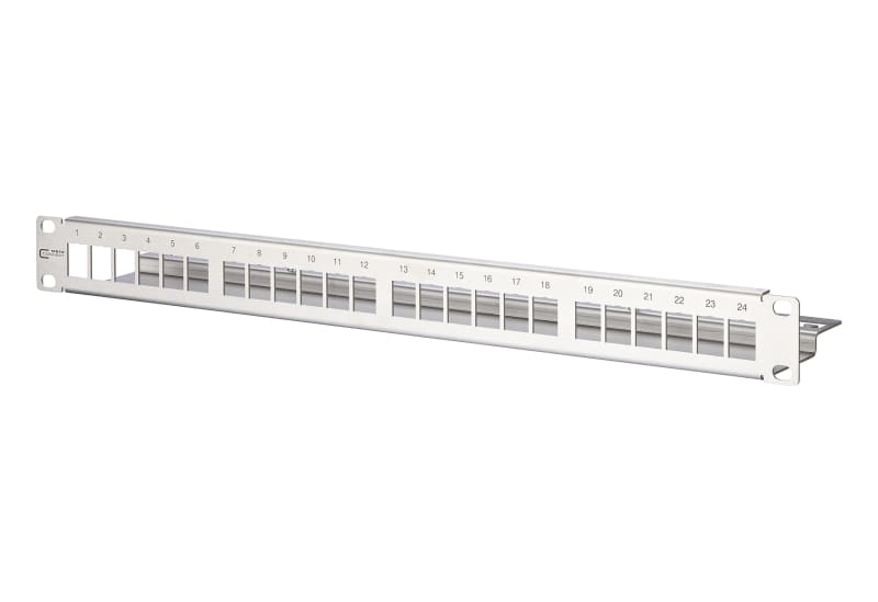 METZ CONNECT - Patchpanel 19'' 24Port 1HE leer Edelstahl Keystone