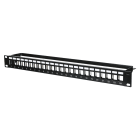 METZ CONNECT - Patchpanel 19'' 24Port 1HE leer schwarz RAL9005 Keystone