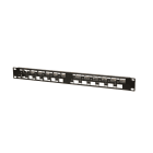 METZ CONNECT - Patchpanel 19'' 24Port 1HE leer schwarz gewinkelt Keystone