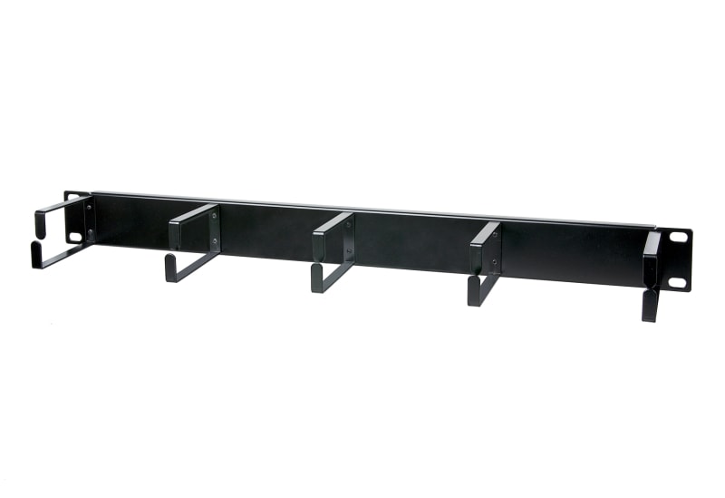 METZ CONNECT - Rangierpanel 19'' 1HE schwarz RAL9005 mit 5 Bügel 75mm