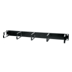 METZ CONNECT - Rangierpanel 19'' 1HE schwarz RAL9005 mit 5 Bügel 75mm