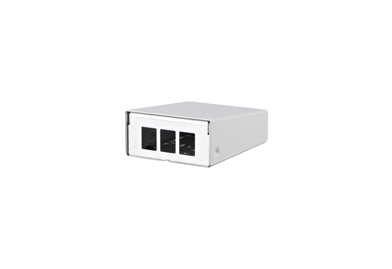 METZ CONNECT - Keystone AP-Gehäuse 3 Port reinweiß metall
