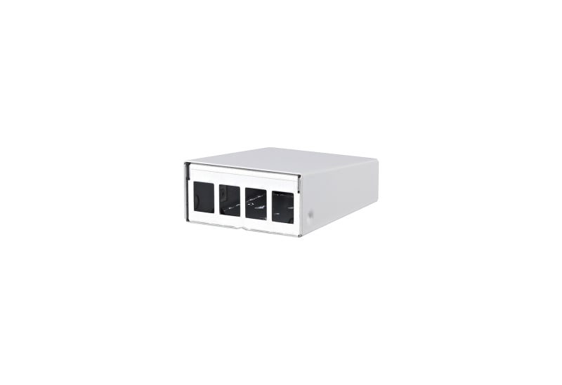 METZ CONNECT - Keystone AP-Gehäuse 4 Port reinweiß metall