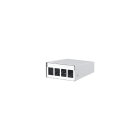 METZ CONNECT - Keystone AP-Gehäuse 4 Port reinweiß metall