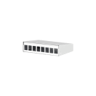 METZ CONNECT - Keystone AP-Gehäuse 8 Port reinweiß metall