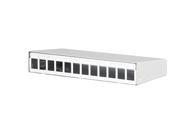 METZ CONNECT - Keystone AP-Gehäuse 12 Port reinweiß metall
