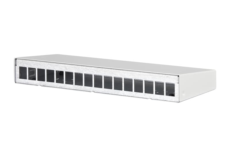 METZ CONNECT - Keystone AP-Gehäuse 16 Port reinweiß metall