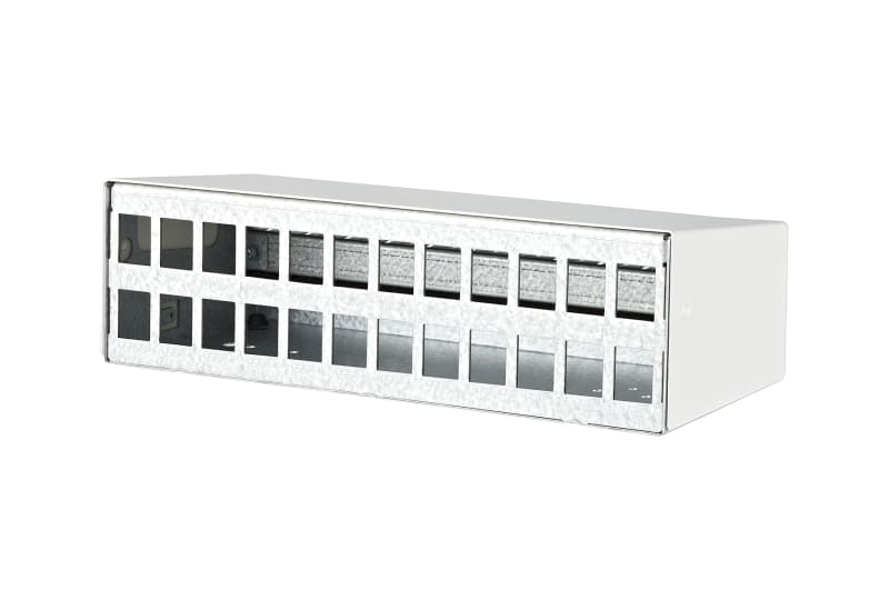 METZ CONNECT - Keystone AP-Gehäuse 24 Port reinweiß metall