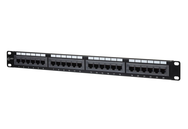 METZ CONNECT - UTP 1HE 24 port Patchfeld Cat.5e punch down schwarz