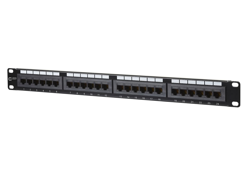 METZ CONNECT - UTP 1HE 24 Port Patchfeld Cat.6 punch down schwarz