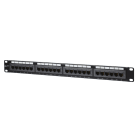 METZ CONNECT - UTP 1HE 24 Port Patchfeld Cat.6 punch down schwarz