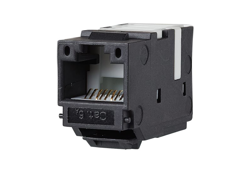 METZ CONNECT - UTPmodul Kat.6A 1xRJ45 Modul Keystone in 12 Stk-Pkg schwarz