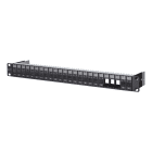 METZ CONNECT - Patchpanel 19'' 24Port 1HE leer schwarz Keystone