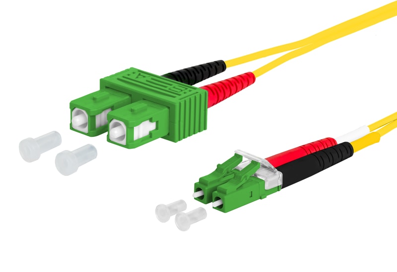 METZ CONNECT - OpDAT PK SCDAPC/LCDAPC E9/125 OS2 BR 2x2,0 mm gelb 1,0 m