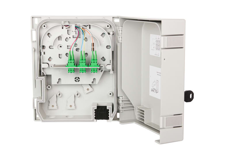 METZ CONNECT - FiTH Hausübergabepunkt 6xLC-D APC OS2 splice mit Schloss