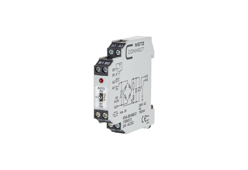 METZ CONNECT - KRA-SR-M8/21, 1 Wechsler, 24 V AC/DC