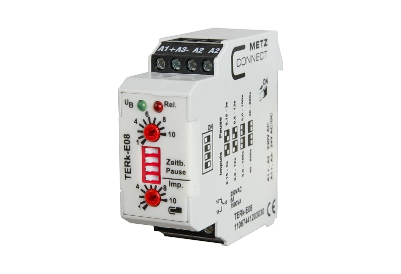 METZ CONNECT - TERk-E08, 230 V AC / 24 V AC/DC tp 0,15-800 s, ti 0,15-800 s