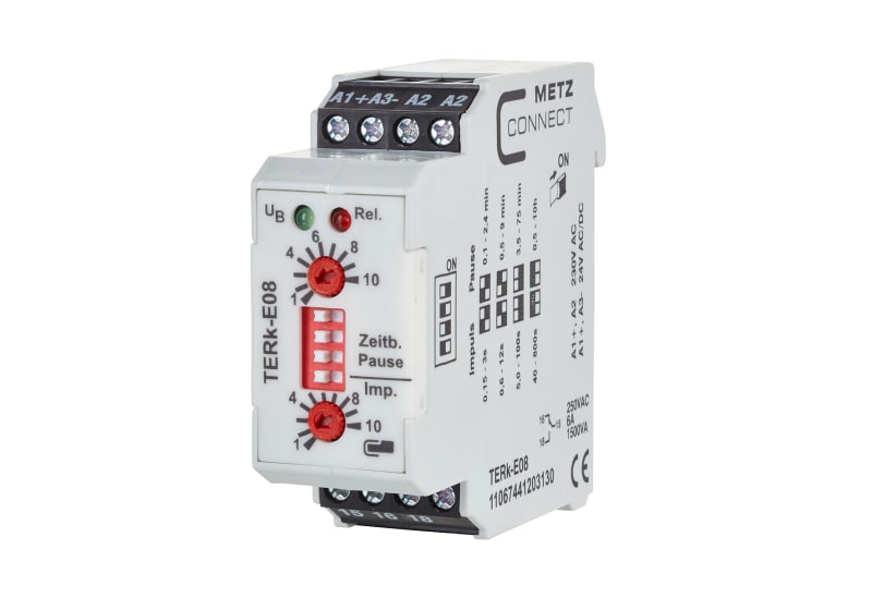 METZ CONNECT - TERk-E08, 230V AC / 24V AC/DC tp 0,1 min-10 h, ti 0,15-800 s