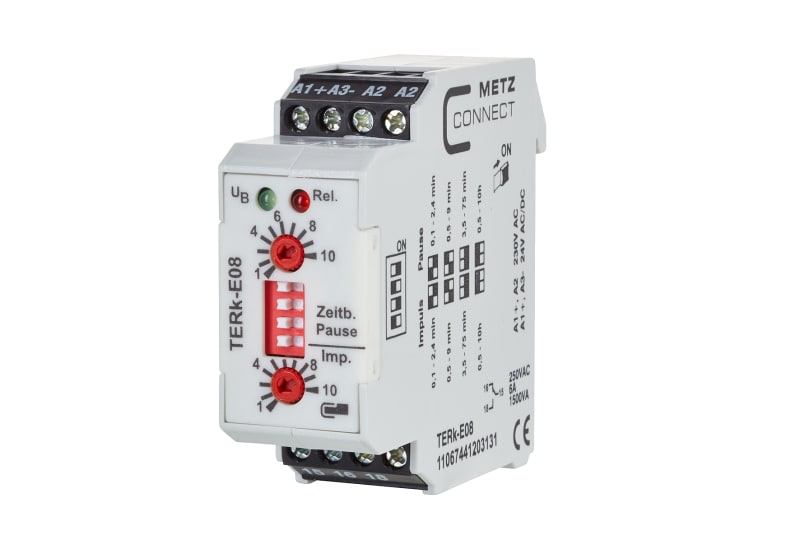 METZ CONNECT - TERk-E08, 230V AC / 24V AC/DC tp 0,1 min-10h, ti 0,1min-10 h