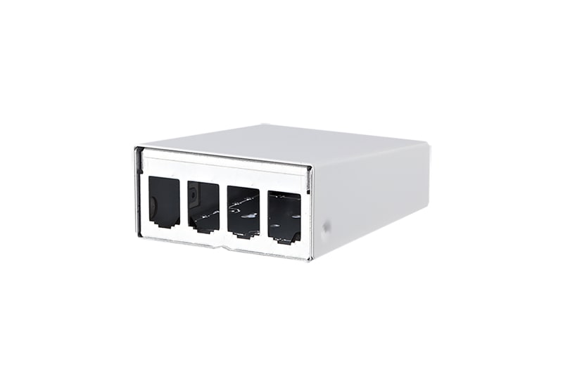 METZ CONNECT - Modul AP-Gehäuse 4 Port reinweiß RAL9010