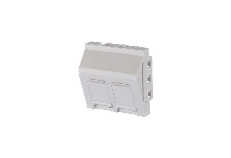 METZ CONNECT - Keystone Anschlussdose 45x45 mm 2 Port leer RAL9016