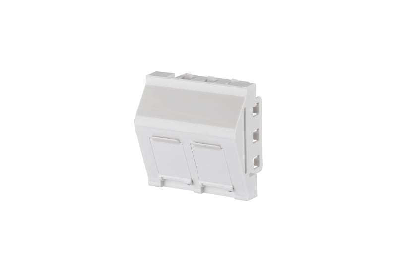 METZ CONNECT - Keystone Anschlussdose 45x452 Port unbest reinweiß RAL9010