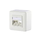 METZ CONNECT - Modul Anschlussdose AP3 Port unbest reinweiß RAL9010