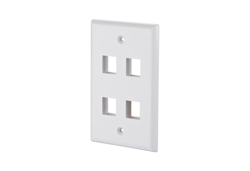 METZ CONNECT - Keystone Anschlussdose US-Style 4 P unbest reinweiß