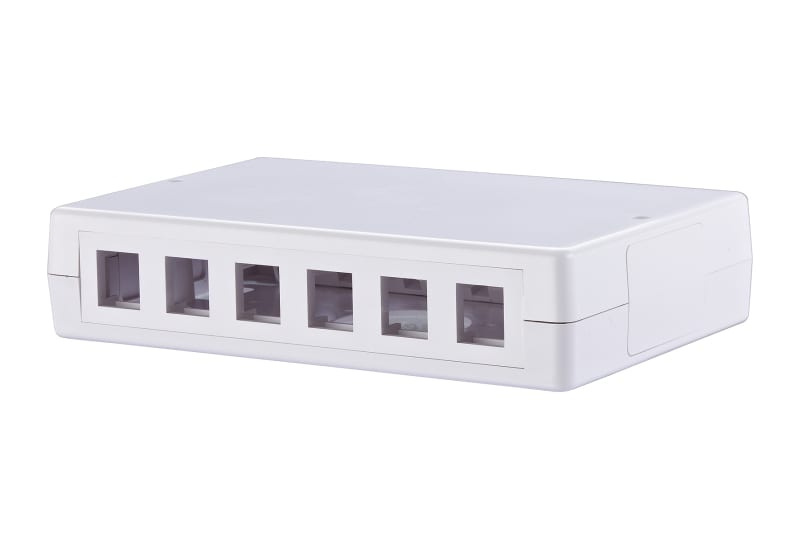 METZ CONNECT - Keystone Anschlussdose AP 6/12 Port unbestückt reinweiß