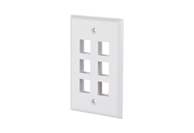 METZ CONNECT - Keystone Anschlussdose US-Style 6 P unbest reinweiß