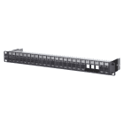 METZ CONNECT - Keystone 19 Zoll Modulträger1HE 24 Port schwarz unbestückt