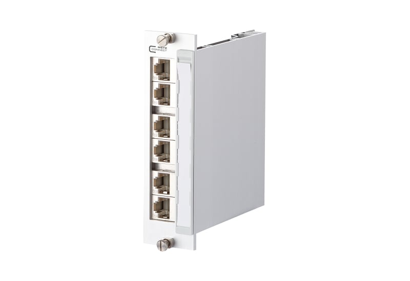 METZ CONNECT - E-DATmodul 6x8(8) 3HE Patchfeld Cat 6A Aluminium