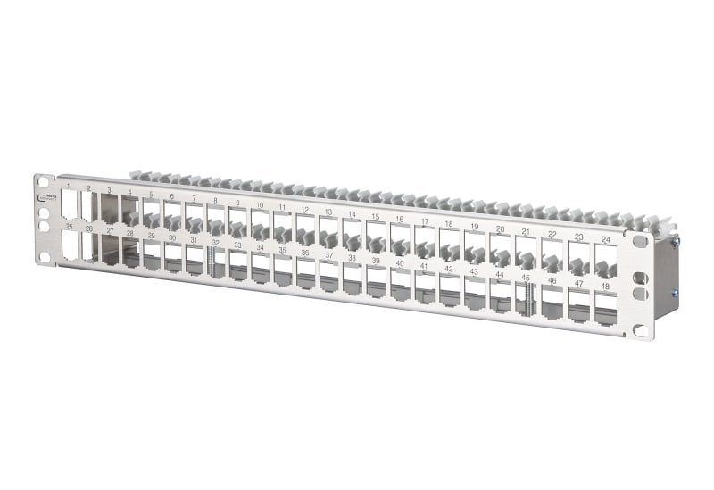 METZ CONNECT - 19''Modulträger 1,5HE48 Port Edelstahl unbestückt