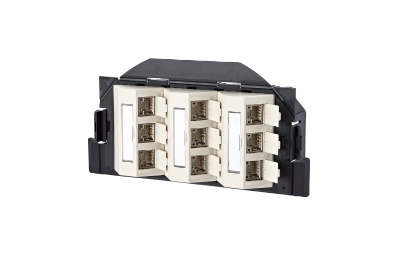 METZ CONNECT - E-DAT subway 9 Port GB2 Cat.6A perlweiß RAL1013