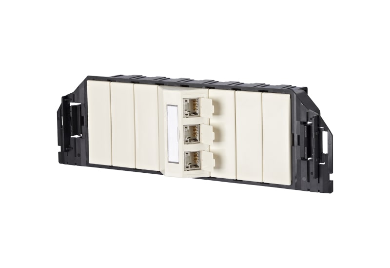 METZ CONNECT - E-DAT subway 3 Port GB3 Cat.6A perlweiß RAL1013