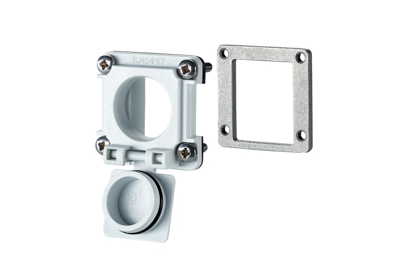 METZ CONNECT - E-DAT Industry IP67 8(8) EbMlichtgrau f. Modul m. Mont-Set