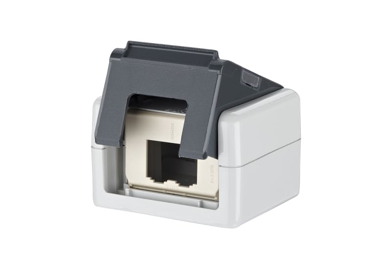 METZ CONNECT - Modul IP20 AP-Gehäuse grau mit PK-Auslass unbestückt