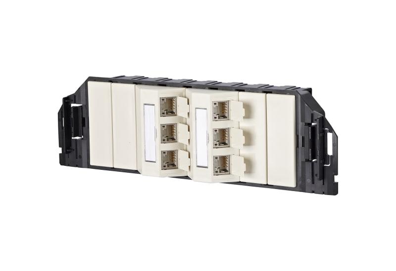 METZ CONNECT - C6Amodul 6 Port 180°M GB3 perlweiß RAL1013