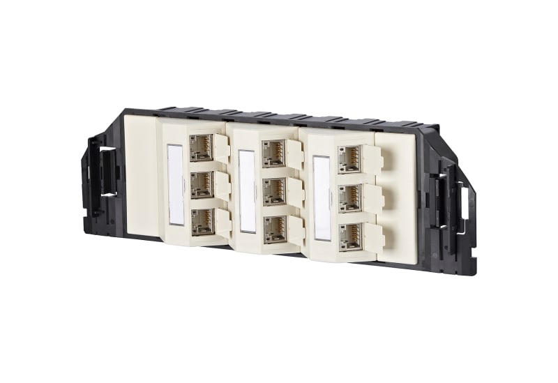 METZ CONNECT - C6Amodul 9 Port 180°M GB3 perlweiß RAL1013
